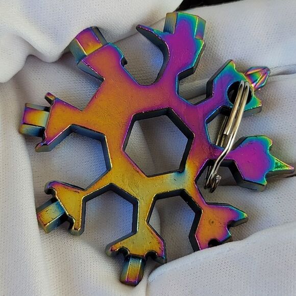 Multicolor Keychain Faux Burnt Titanium #0008 - Picture 7 of 9